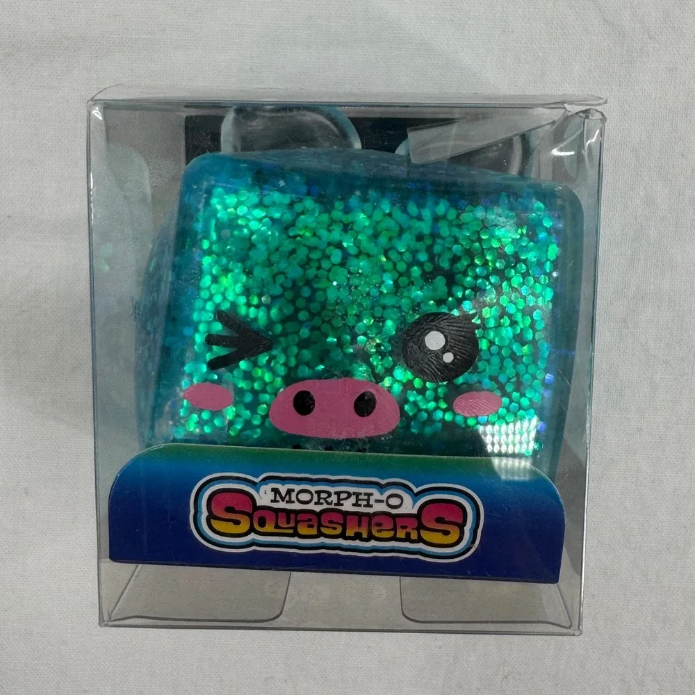 Morph-O Squashers Squishy Fidget Set 3pk Sparkle, Marble Ball & Glitter Pig Cube